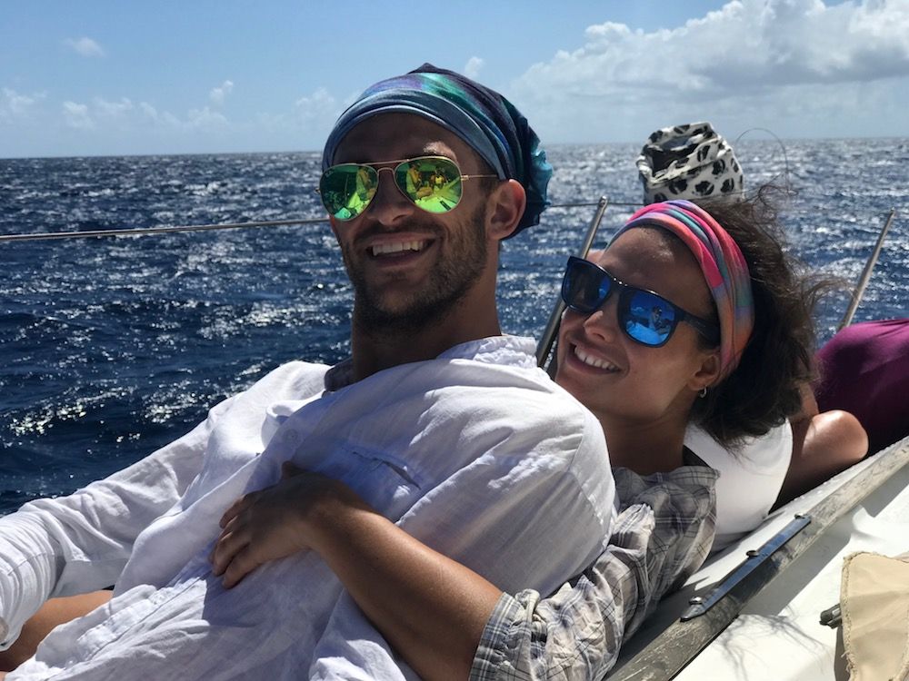 Beautiful couple on this les saintes boat tour