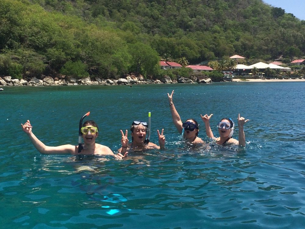 Girls going for snorkeling