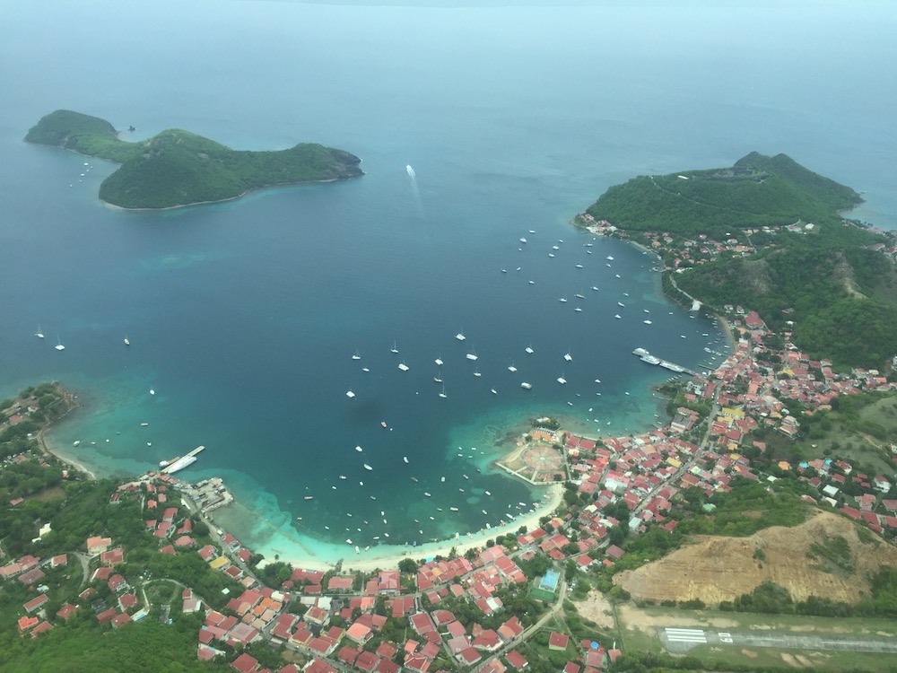 plane view of les saintes islands