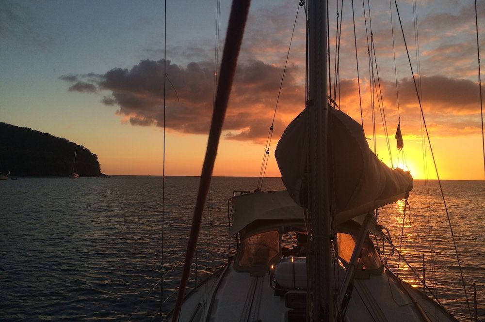 L'Inko au coucher de soleil à Marie-Galante