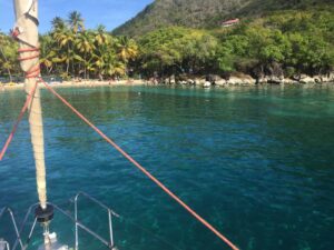 Stunning view of the Pain de Sucre beach, turquoise waters and white sand